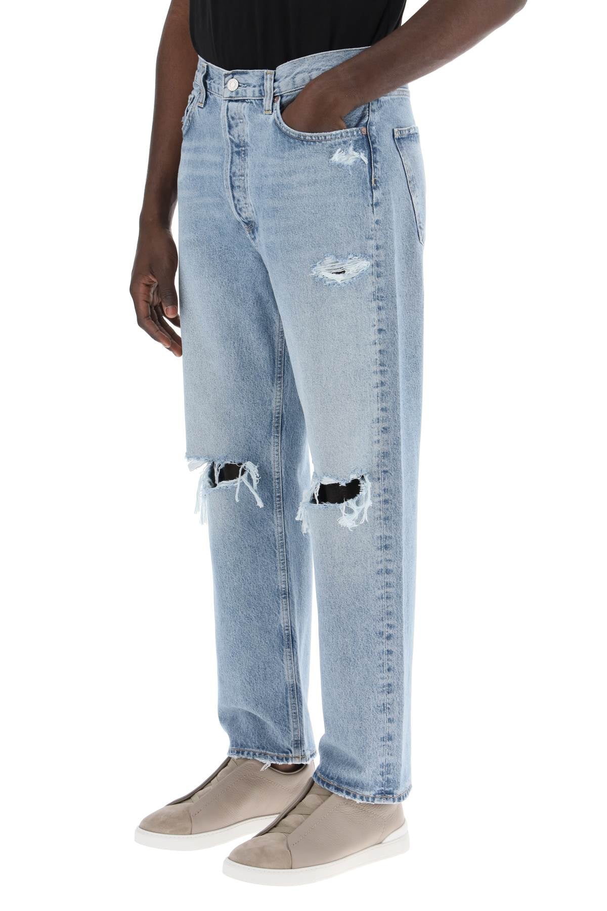 Agolde 90's destroyed jeans with distressed details-3
