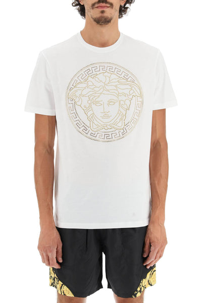 Versace medusa-studded taylor fit t-shirt-1