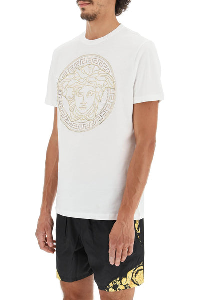 Versace medusa-studded taylor fit t-shirt-3