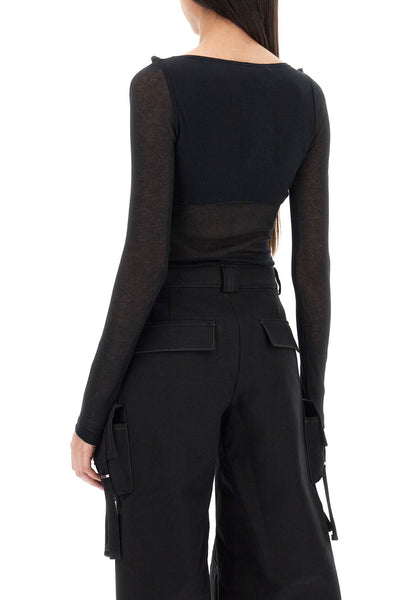 Dion lee long-sleeved bodysuit with cut-outs-2