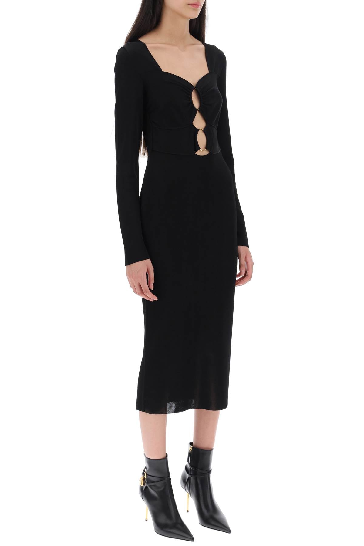 Tom ford knitted midi dress with cut-outs-1