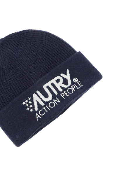 Autry beanie hat with embroidered logo-2