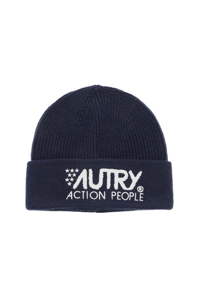 Autry beanie hat with embroidered logo-0