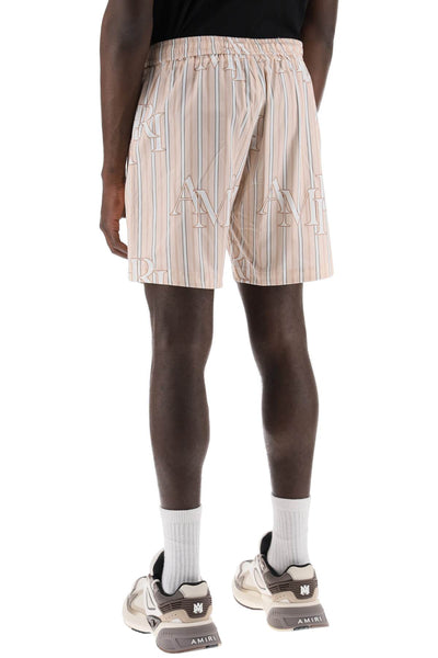 Amiri stripe technical poplin bermuda shorts with logo

"striped-2