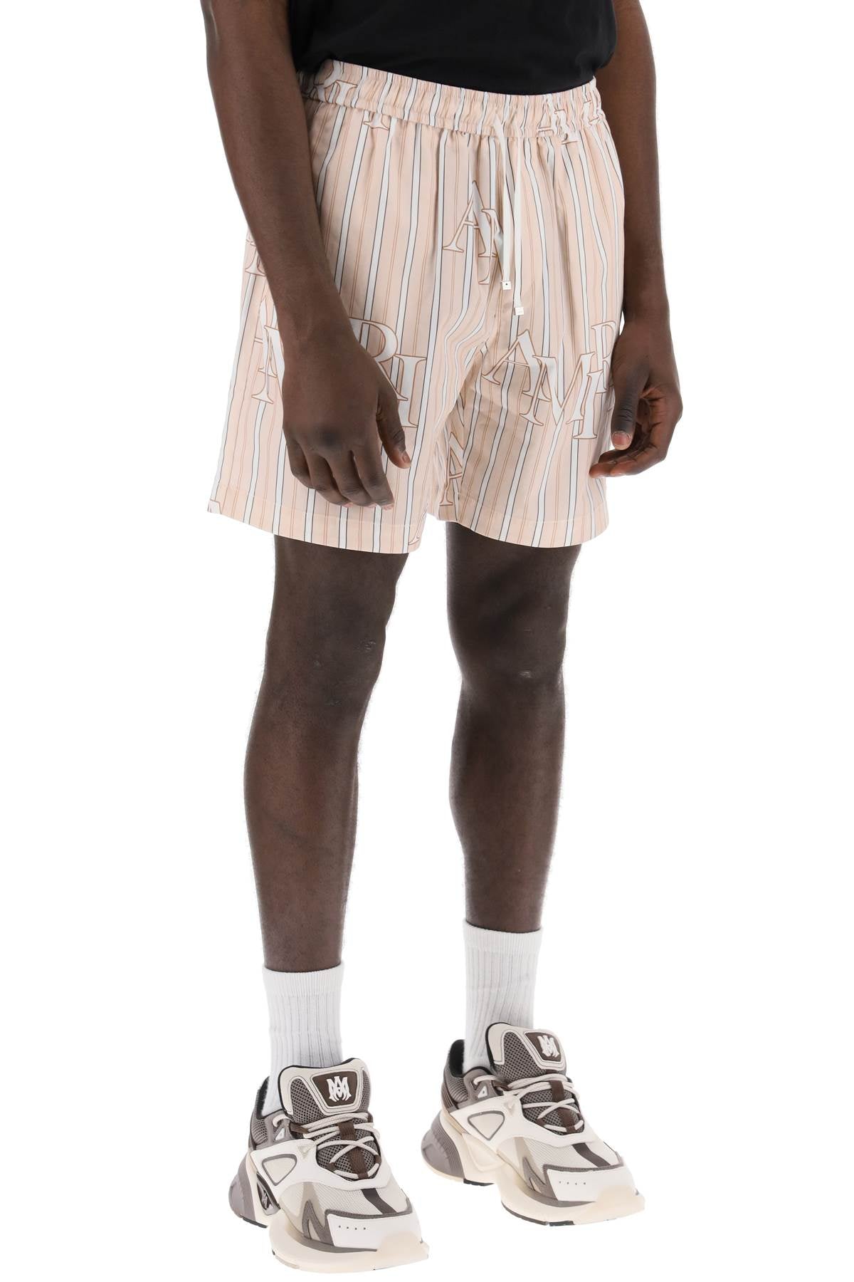 Amiri stripe technical poplin bermuda shorts with logo

"striped-1