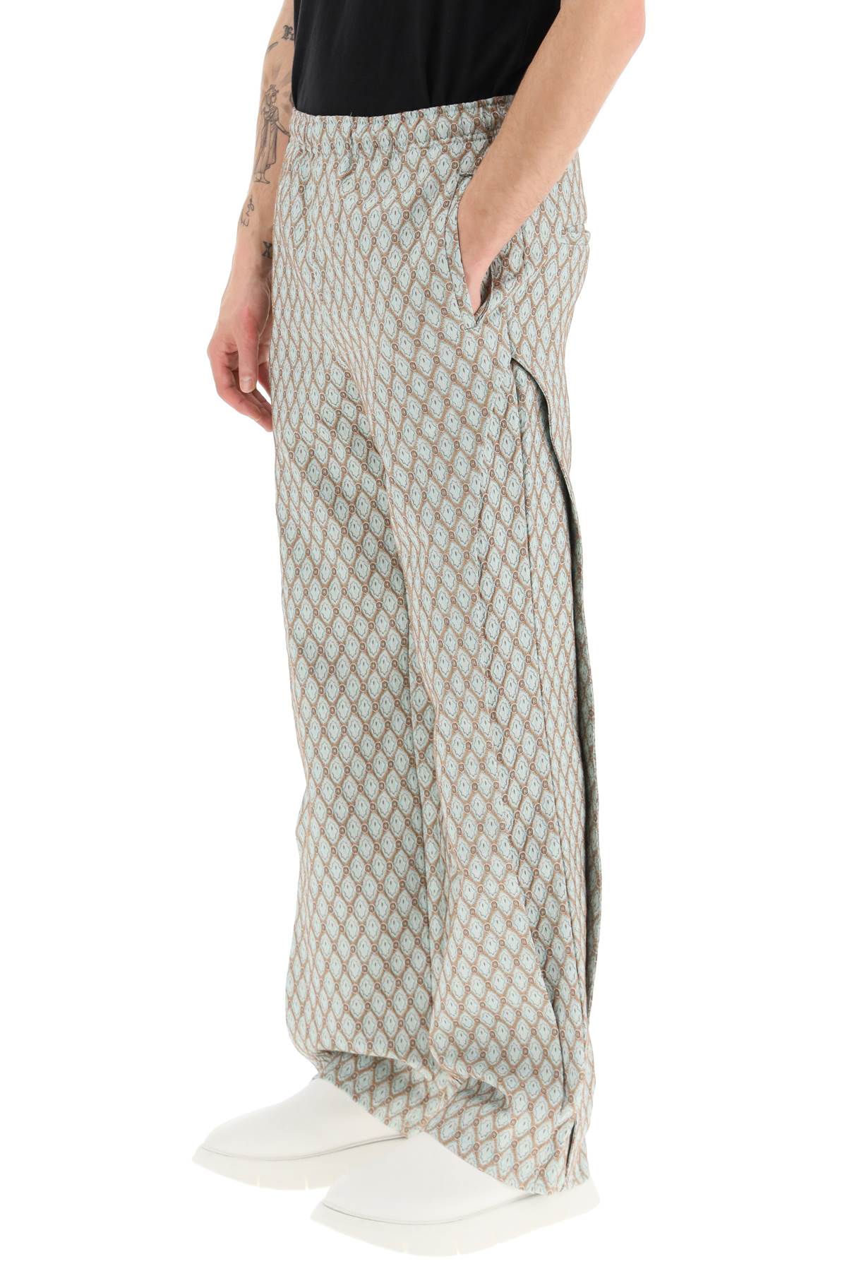 Andersson bell geometric jacquard pants with side opening-3