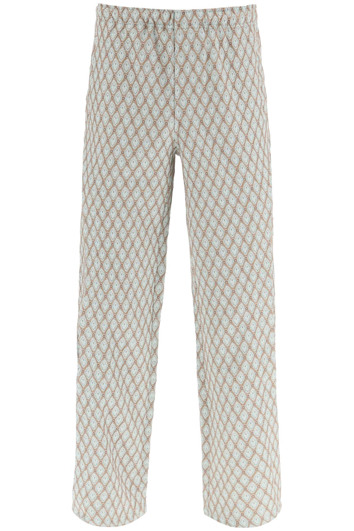 Andersson bell geometric jacquard pants with side opening-0