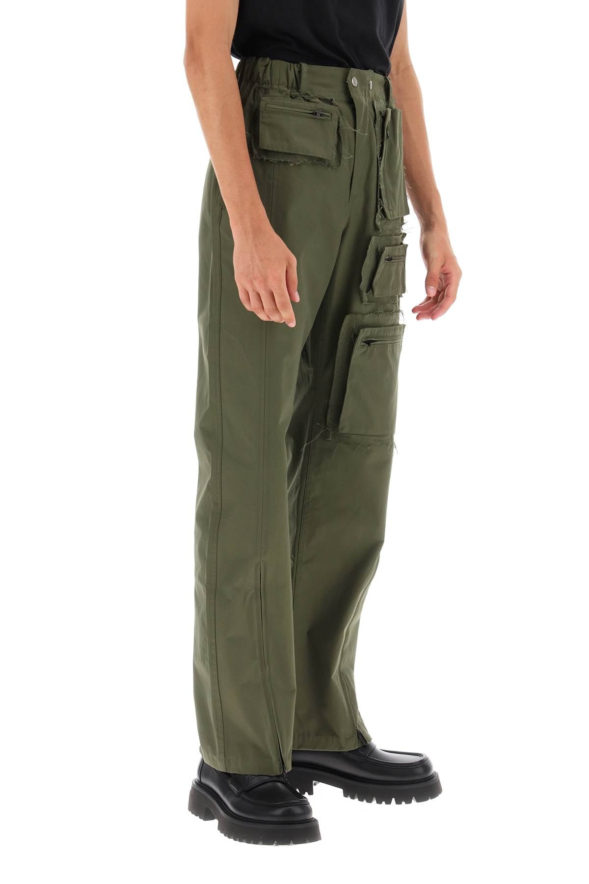 Andersson bell cargo pants with raw-cut details-1