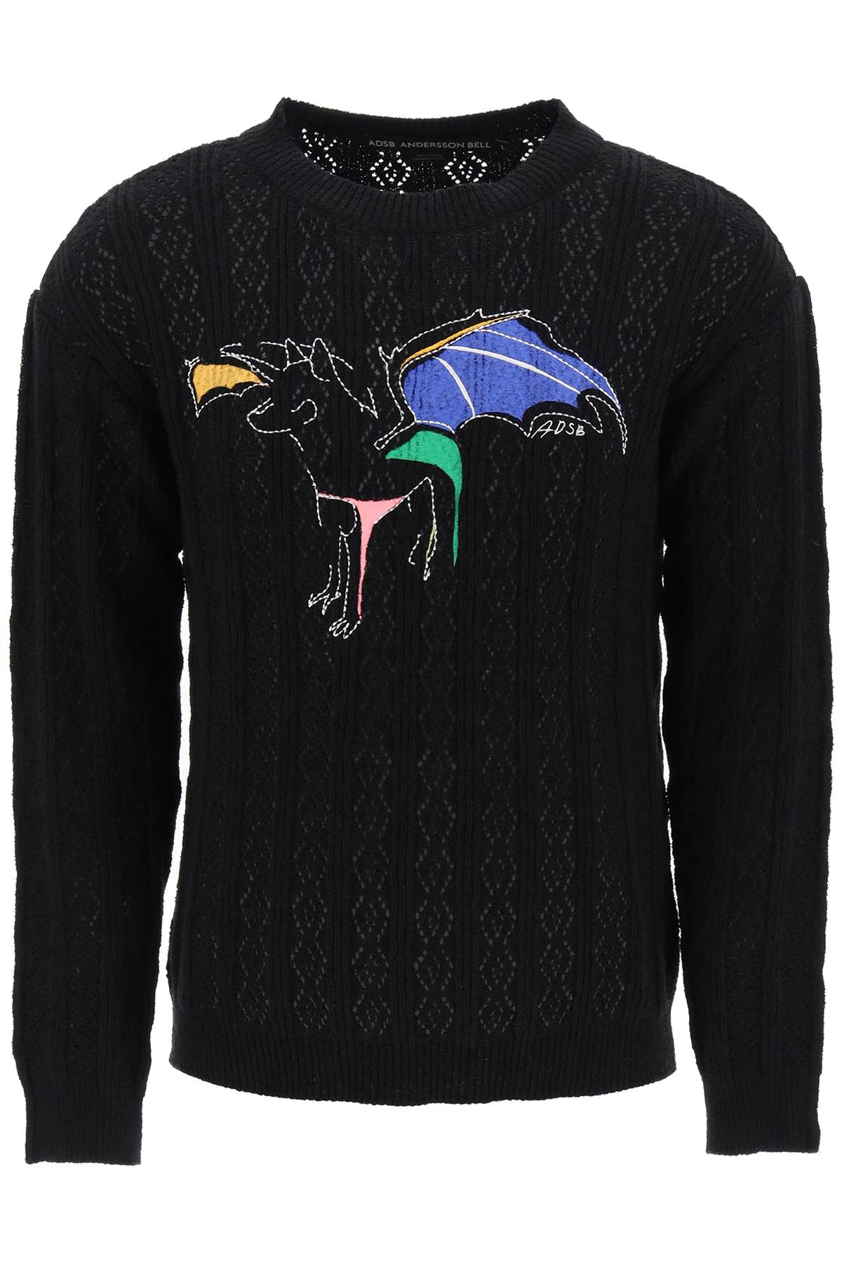 Andersson bell dragon pointelle knit sweater-0