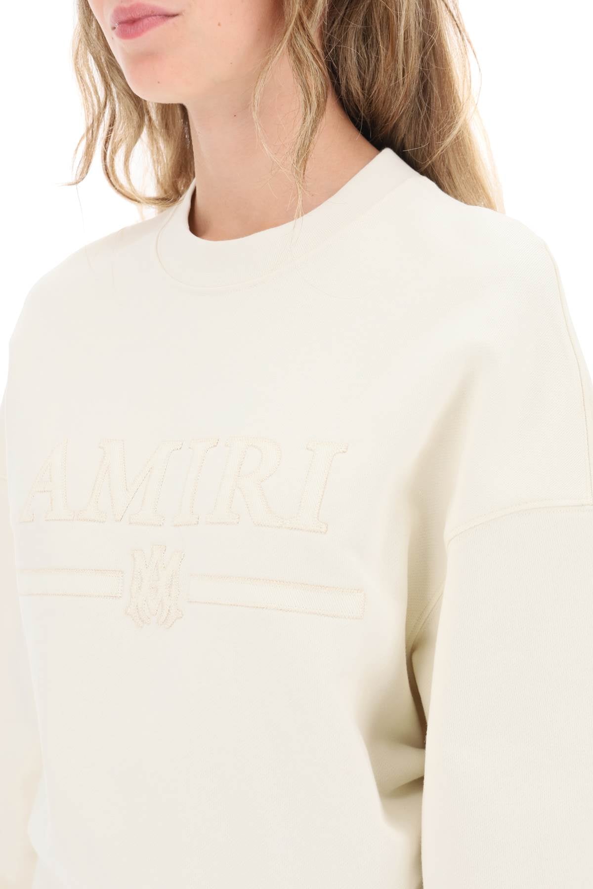 Amiri crew-neck sweatshirt with logo patch-3