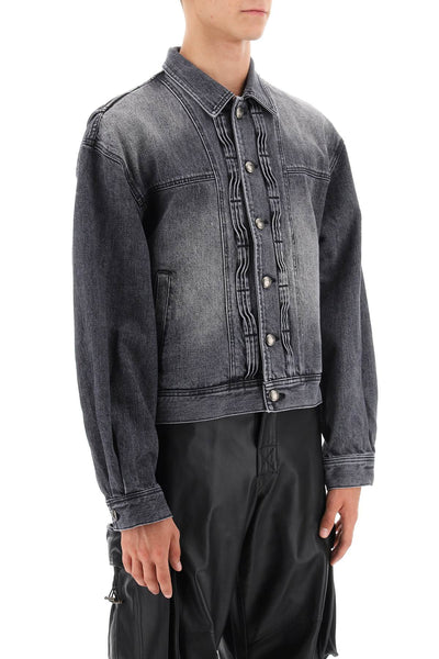 Andersson bell denim jacket with wavy details-1