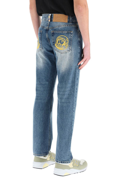 Billionaire boys club jeans with embroidery decorations-2