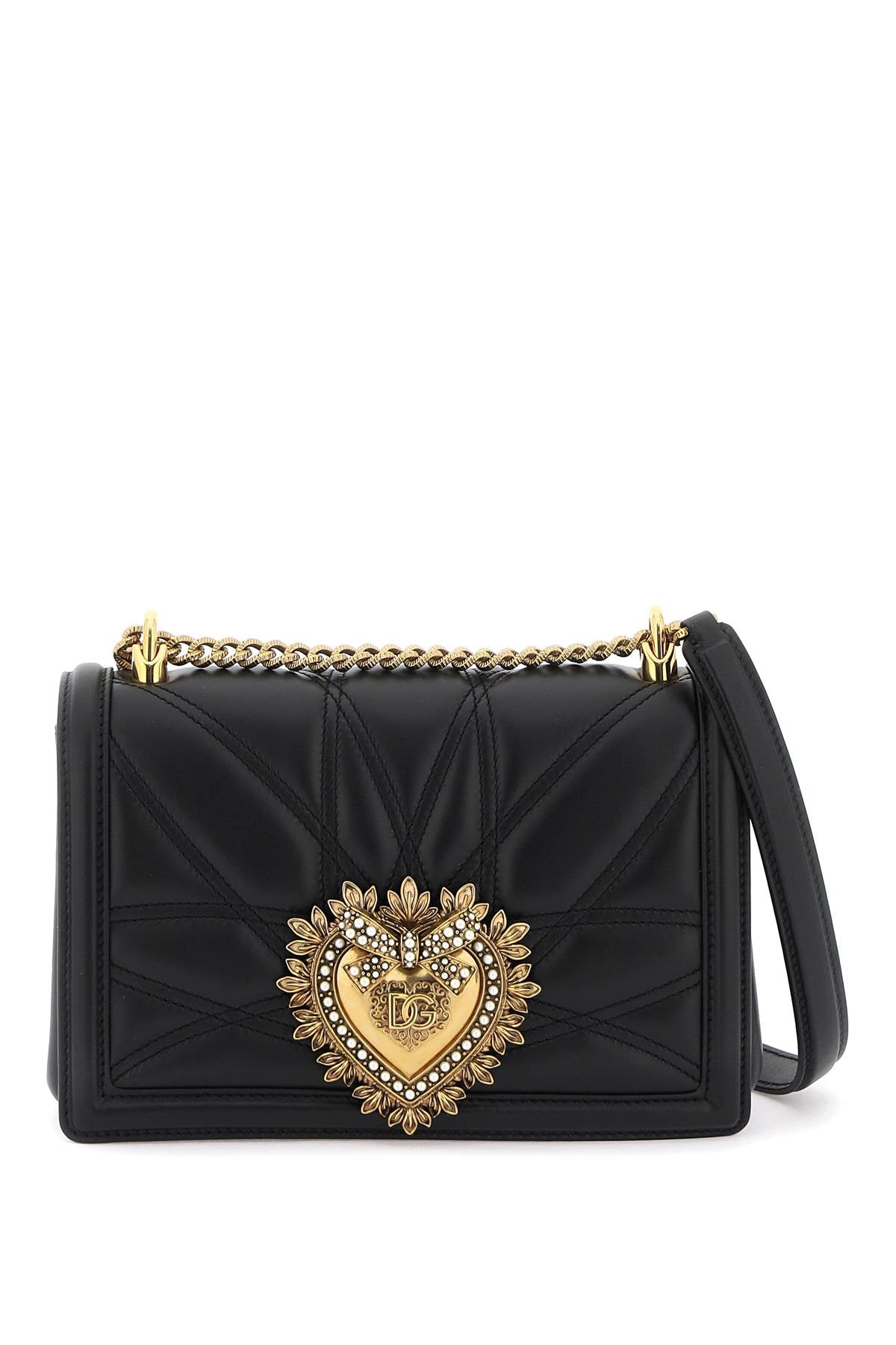 Dolce & gabbana medium devotion bag in quilted nappa leather-0