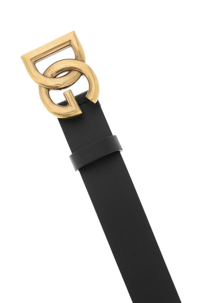 Dolce & gabbana lux leather belt with crossed dg logo-2