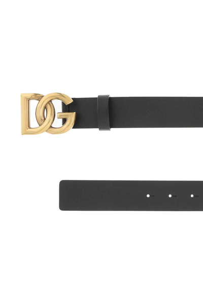 Dolce & gabbana lux leather belt with crossed dg logo-1