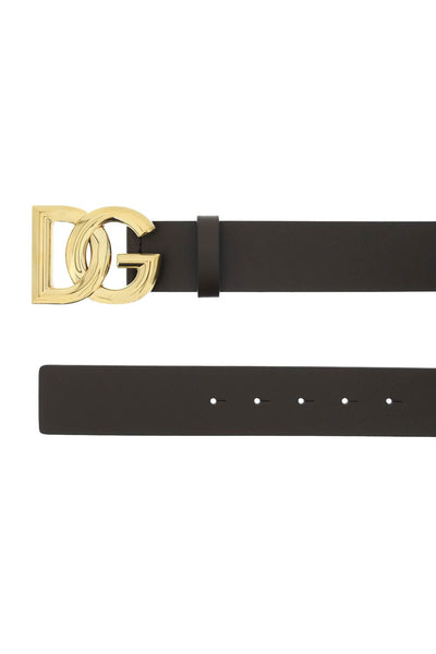 Dolce & gabbana lux leather belt with dg buckle-1