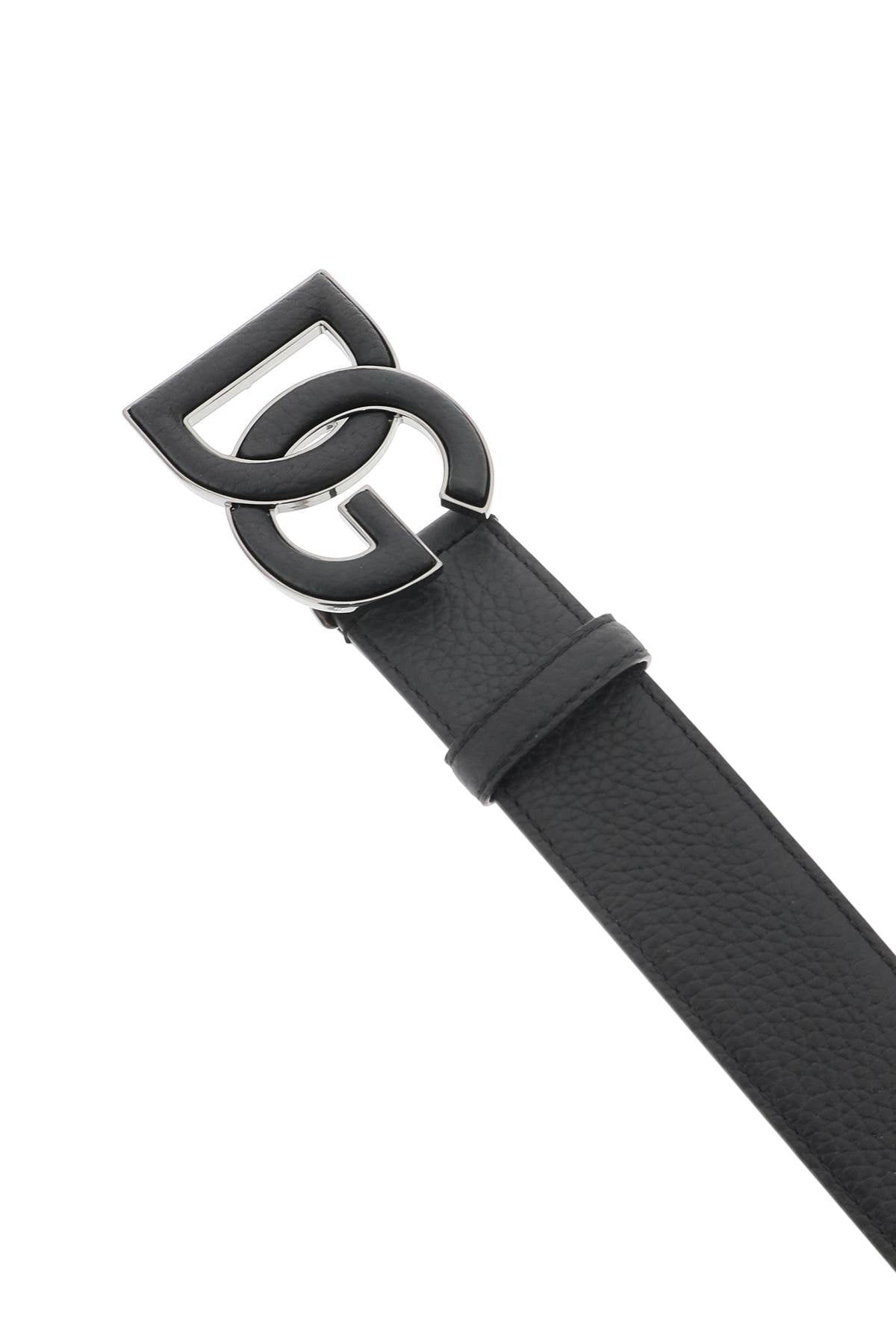 Dolce & gabbana leather belt with dg logo buckle-2