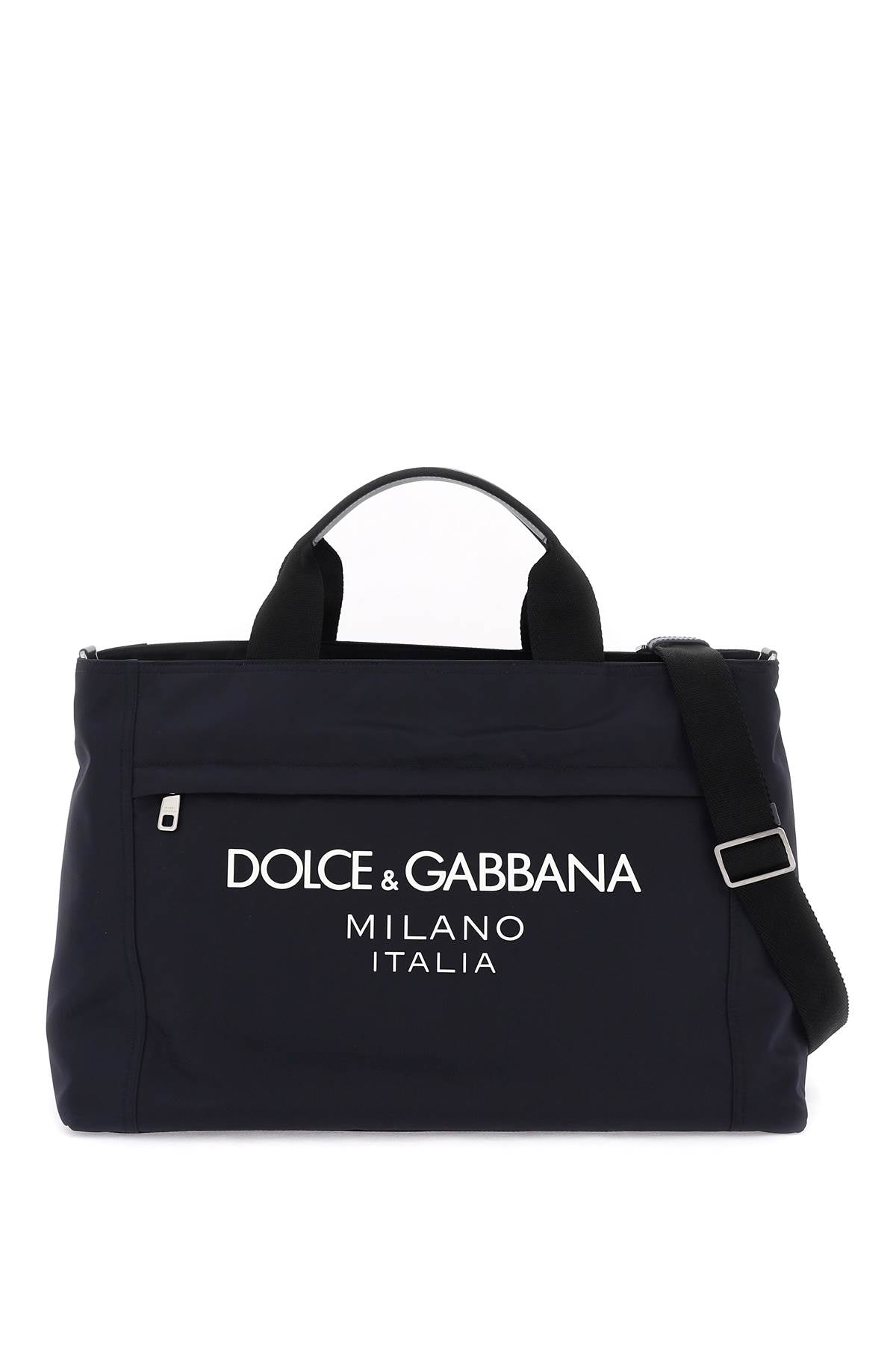 Dolce & gabbana rubberized logo nylon duffle bag-0