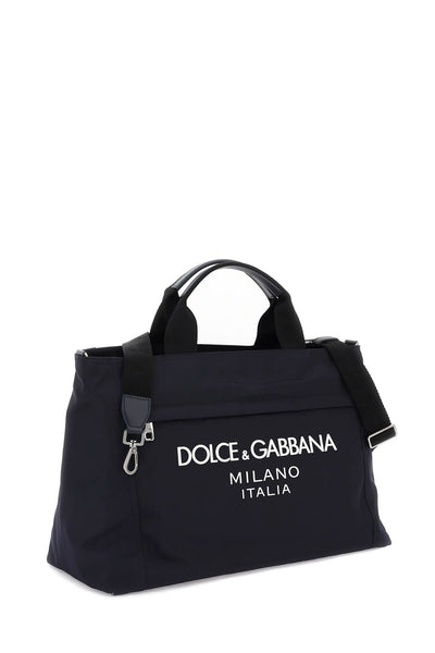 Dolce & gabbana rubberized logo nylon duffle bag-2