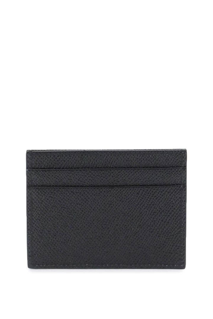 Dolce & gabbana leather card holder with logo plate-2