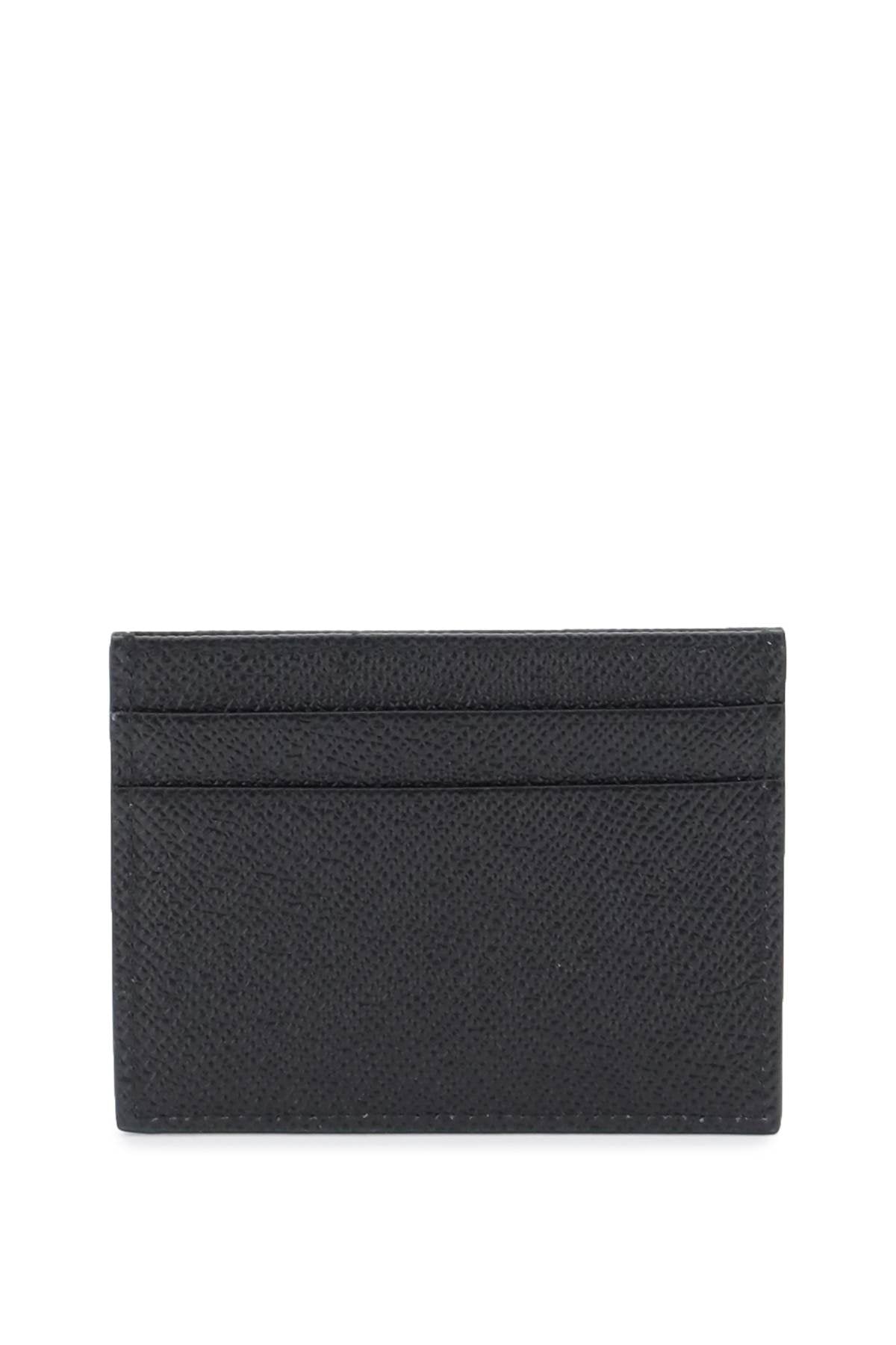 Dolce & gabbana leather card holder with logo plate-2