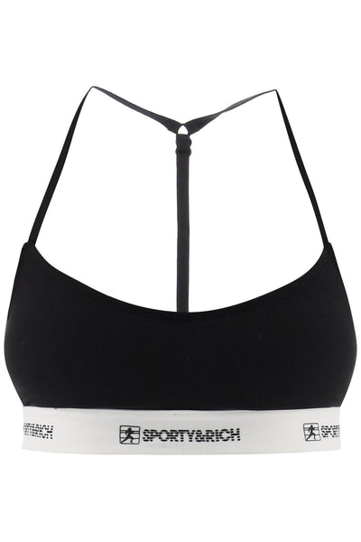 Sporty rich sports bra with logo band-0