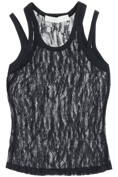 Dion lee camouflage mesh tank top-0
