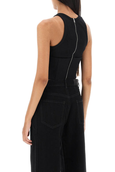 Dion lee tank top with underbust corset-2
