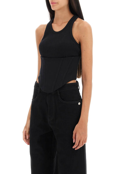 Dion lee tank top with underbust corset-3