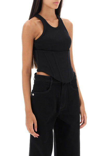 Dion lee tank top with underbust corset-1