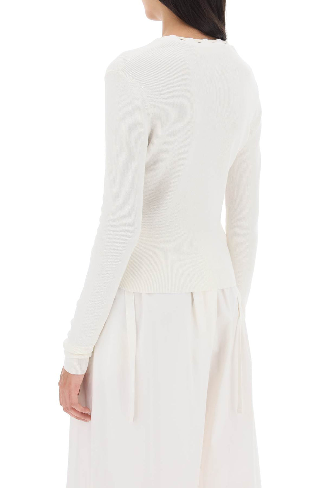 Dion lee lace-up cardigan-2