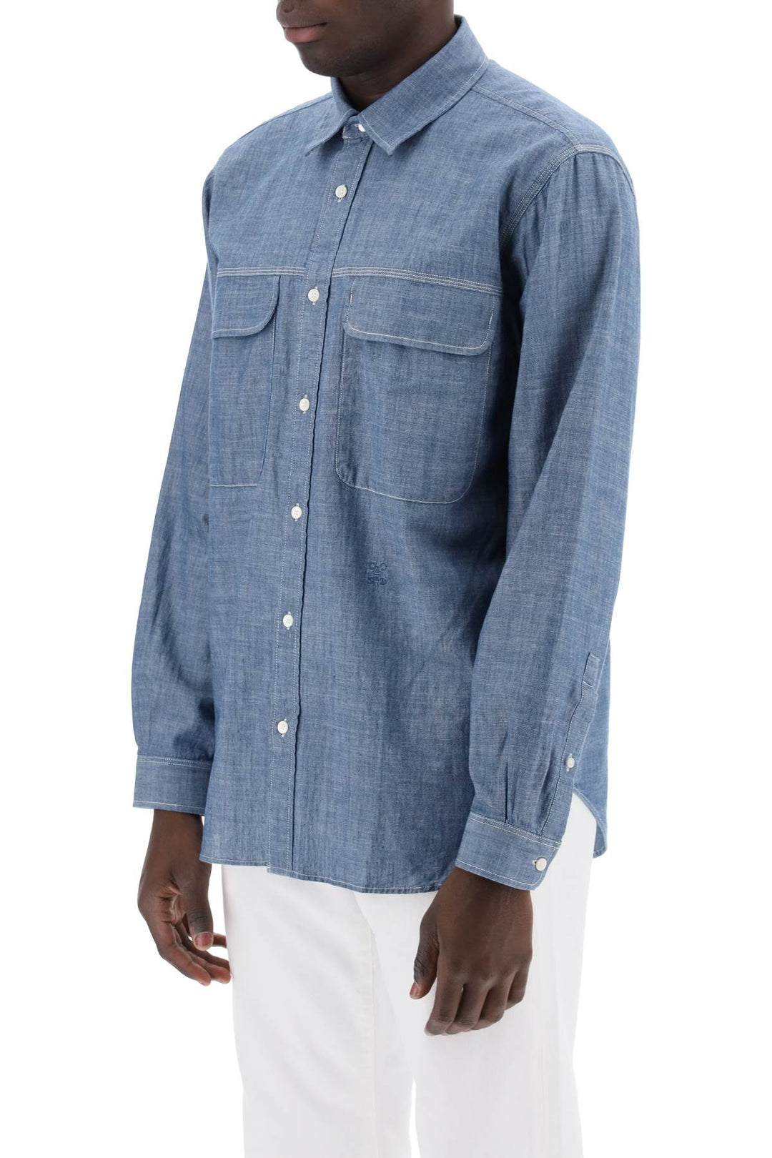 Closed cotton chambray shirt for-3