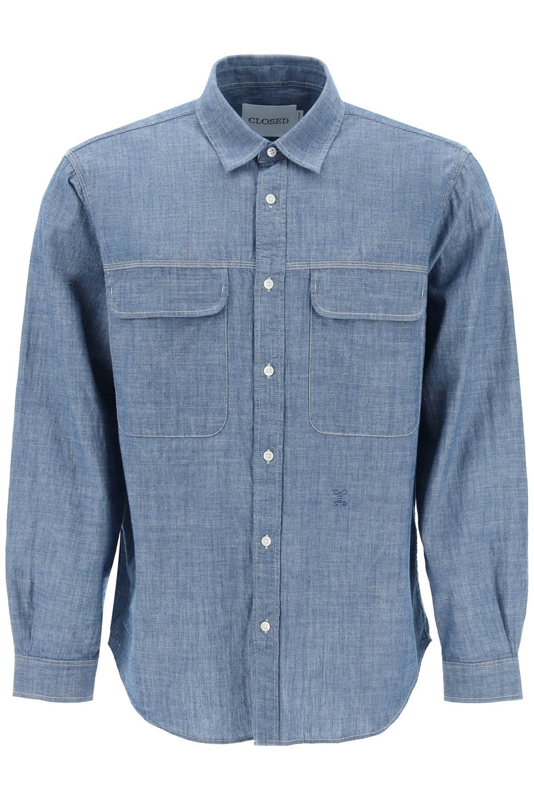 Closed cotton chambray shirt for-0