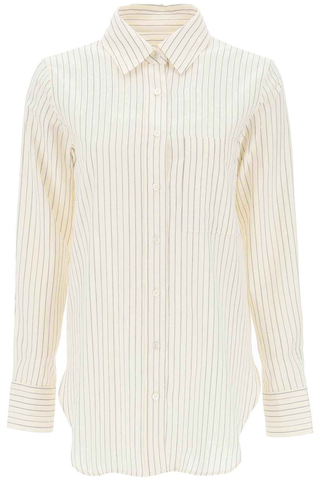 Closed striped cotton-wool shirt-0