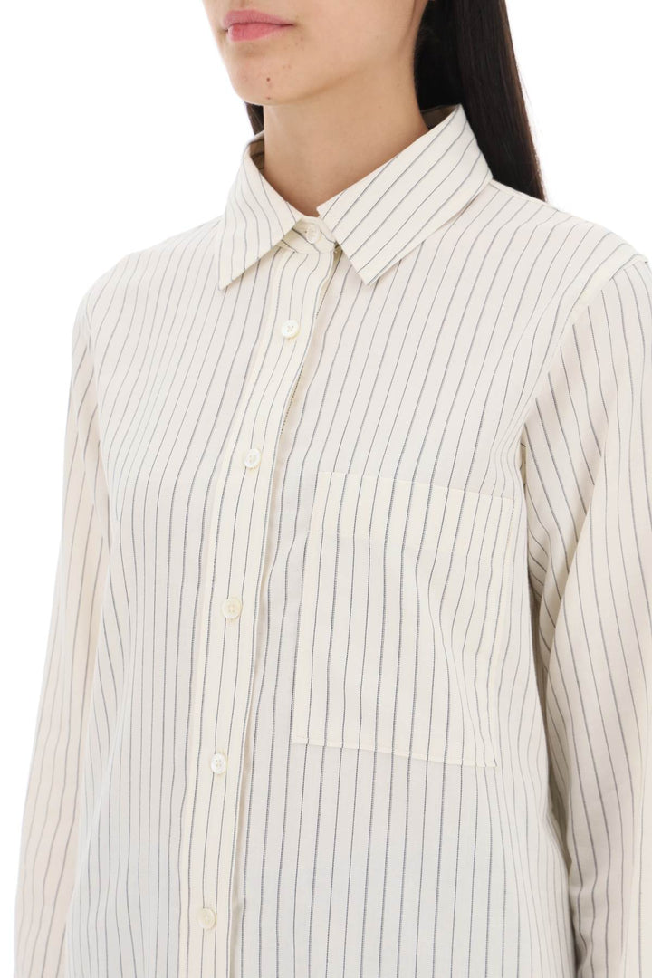 Closed striped cotton-wool shirt-3