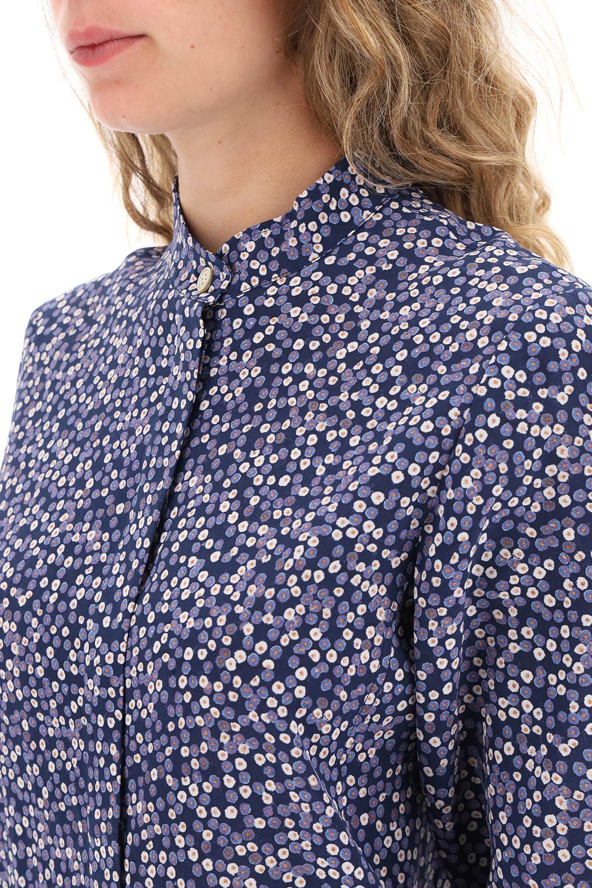 Isabel marant ilda silk shirt with floral print-3