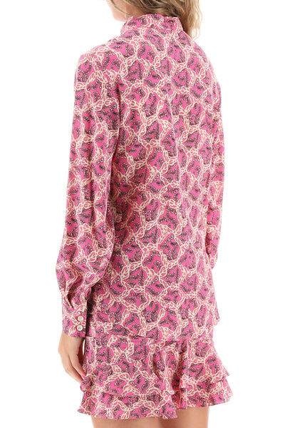 Isabel marant ilda silk shirt with paisley print-2