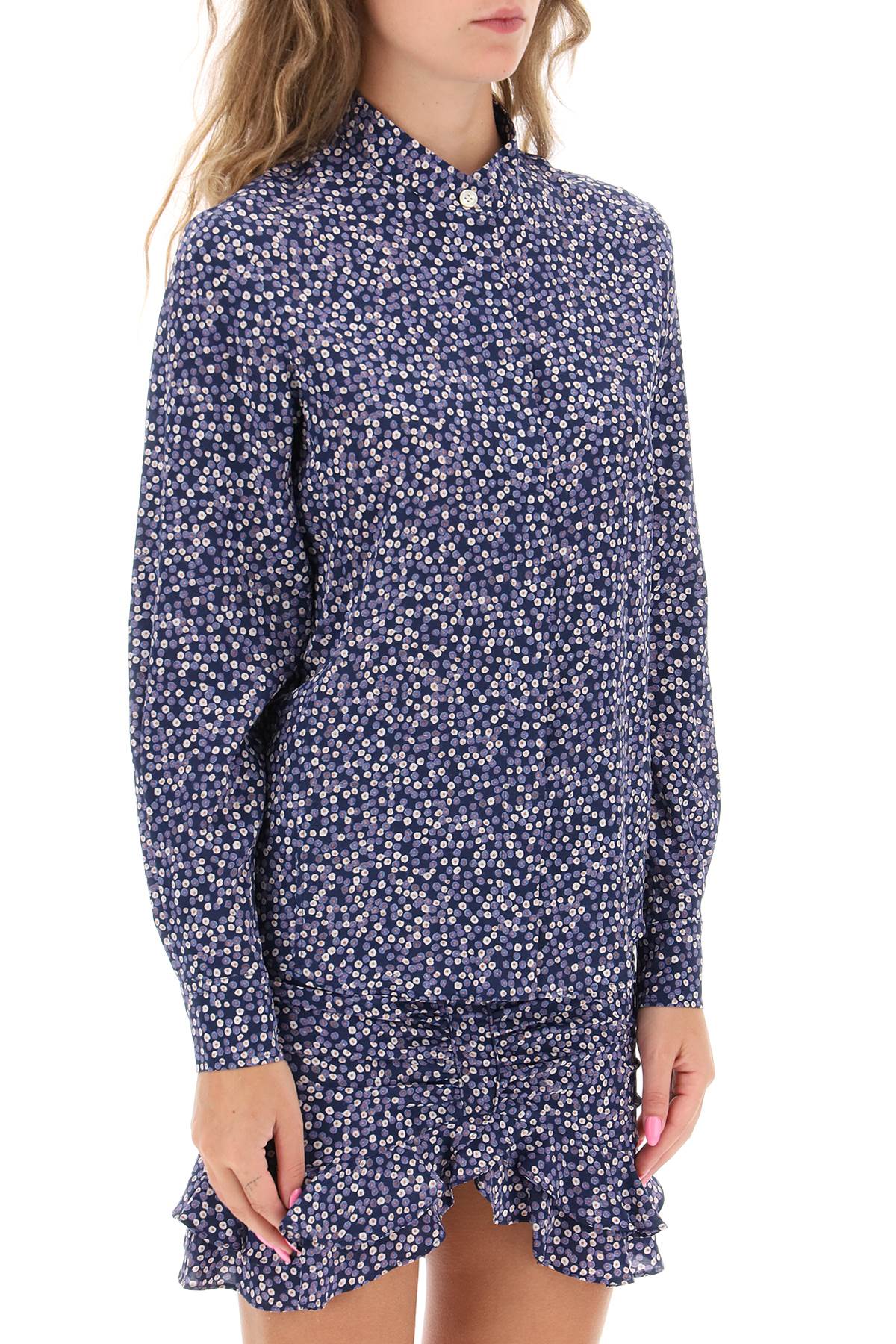 Isabel marant ilda silk shirt with floral print-1