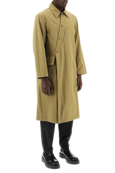 Lemaire asymmetric buttoned trench coat-2