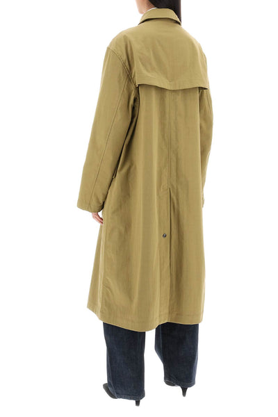 Lemaire asymmetric buttoned trench coat-3