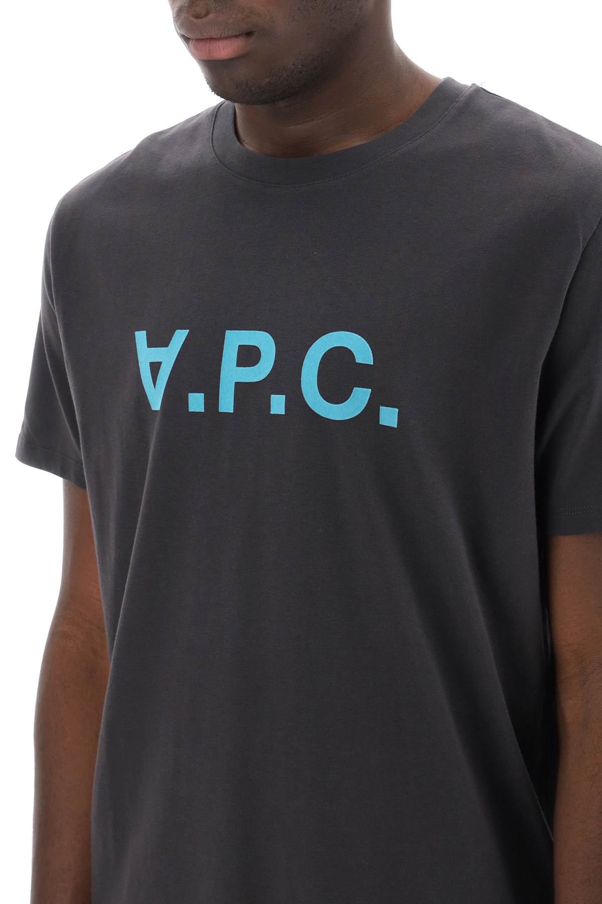 A.p.c. flocked vpc logo t-shirt-3
