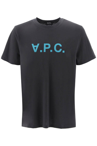 A.p.c. flocked vpc logo t-shirt-0
