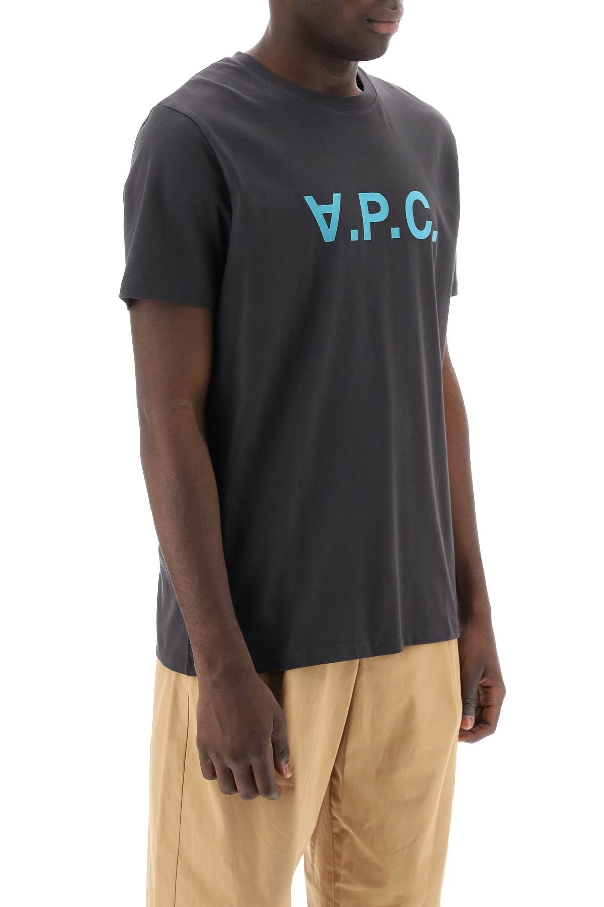 A.p.c. flocked vpc logo t-shirt-1