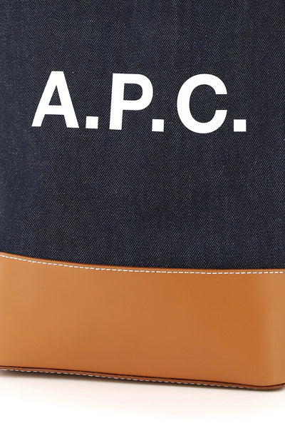 A.p.c. axel small denim tote bag-2