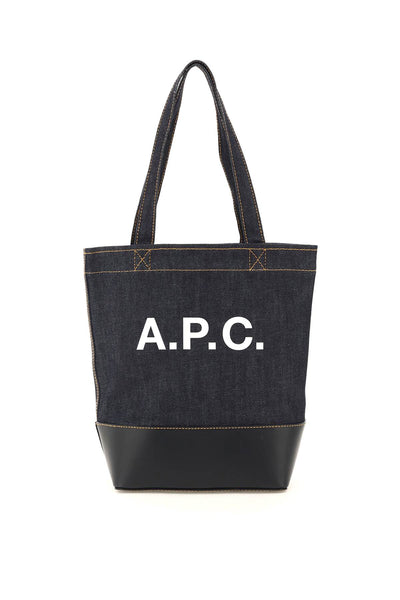 A.p.c. axel small denim tote bag-0