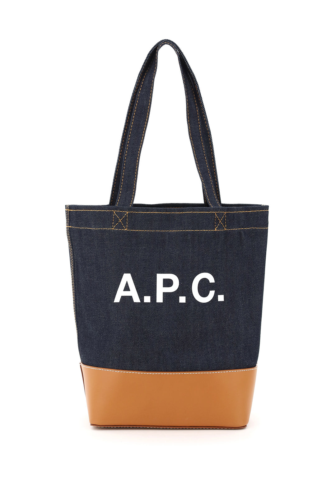 A.p.c. axel small denim tote bag-0