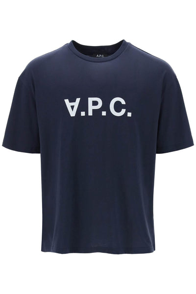 A.p.c. river t-shirt with flocked logo-0