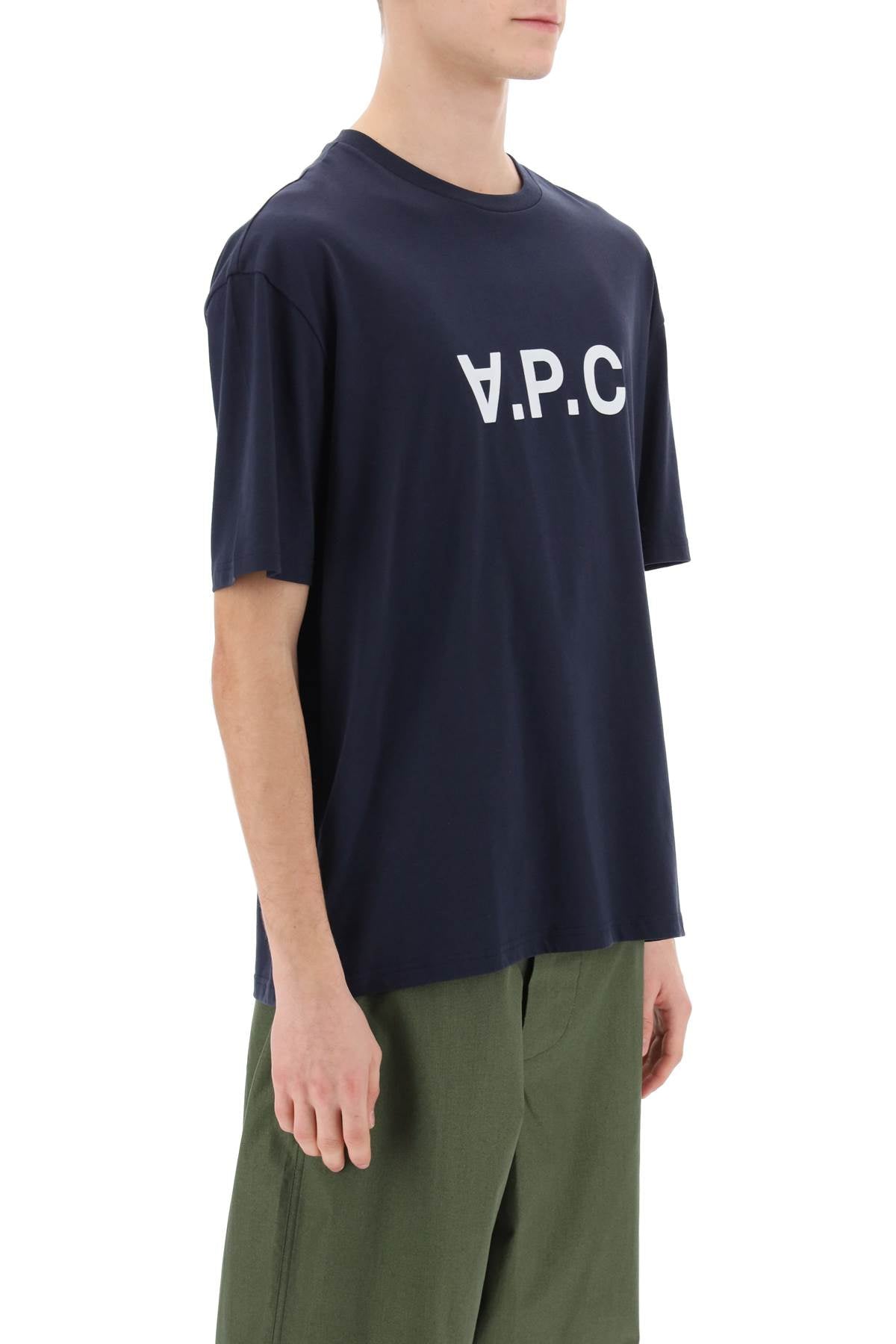 A.p.c. river t-shirt with flocked logo-1