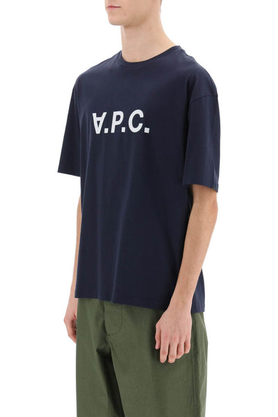 A.p.c. river t-shirt with flocked logo-3