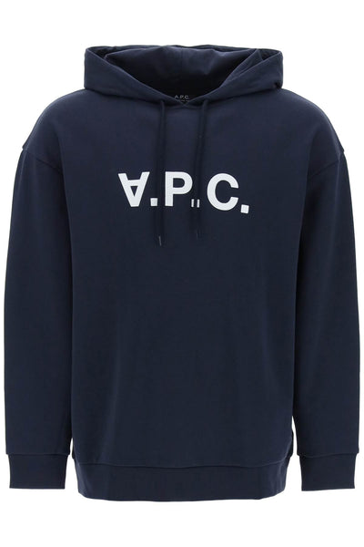 A.p.c. milo hoodie with flocked logo print-0